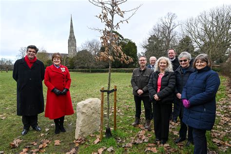 Royal Representative Unveils Plaque Celebrating Trees For The Queen