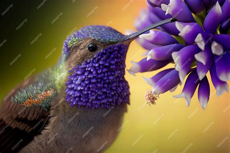 Premium Photo | Macro photo of a hummingbird