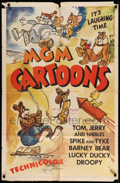 MGM CARTOONS 1sh '55 Tex Avery's Droopy, Tom & Jerry, Spike & Tyke, Barney Bear, Lucky Ducky ...