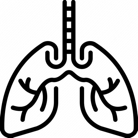 Breath Bronchi Health Human Lung Pulmonary Respiratory Icon