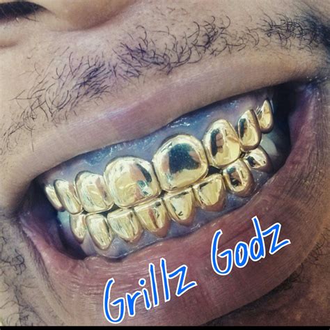 Deep Cut Gold Grillz White Gold Satin Finish With Polished Diamond