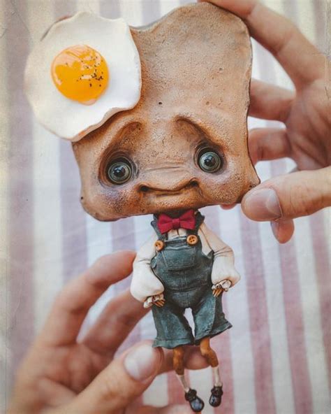 Domenico Scalisi On Instagram Toast Egg ArtDoll In Polymer Clay