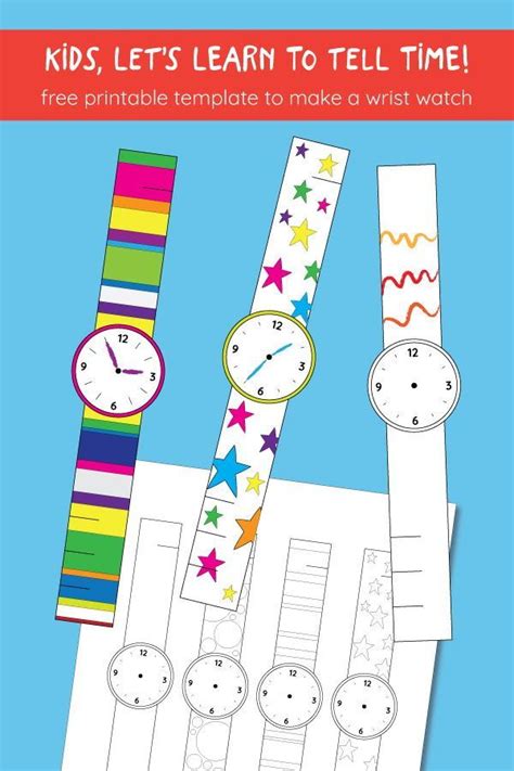 Printable Paper Watch Template For Kids Yes We Made This Clock