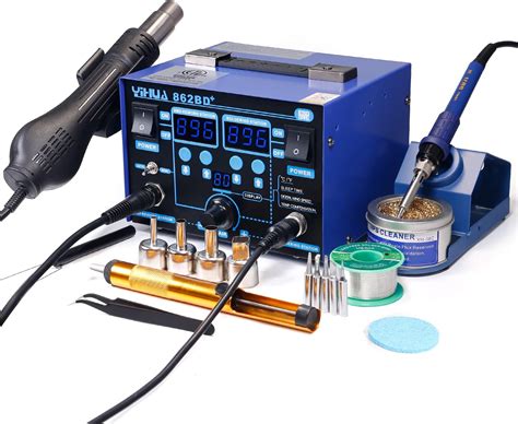 LRT 8586D Digital Soldering Station Hot Air Rework Station 2in1 Heat