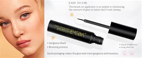 EMEDA 2 Packs Eyelash Glue Black Lashes Glue Super Strong Hold False