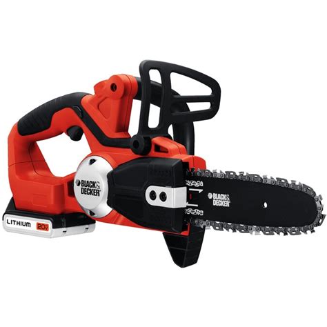 Black And Decker 20 Volt Max 8 In Cordless Electric Chainsaw Battery And Charger Included In The