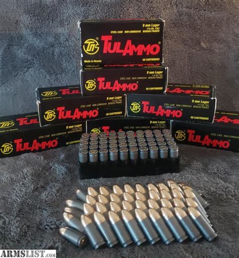 ARMSLIST For Sale TULAMMO Tula Ammunition 9mm Luger Handgun Ammo