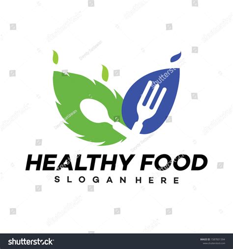 Leaf Logohealthy Food Logo Template Vector Stock Vector Royalty Free