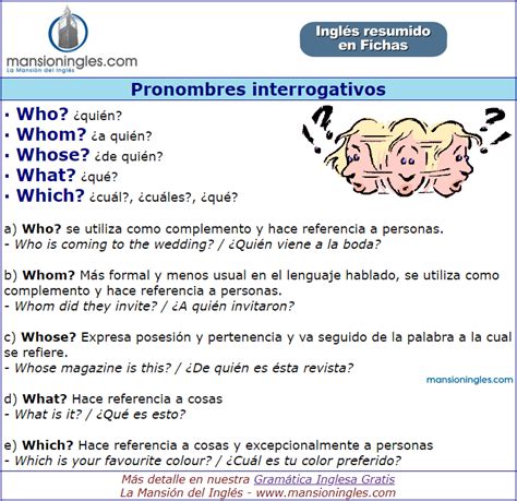 Pronombres Interrogativos En Ingl S Ficha Resumen The Best Porn