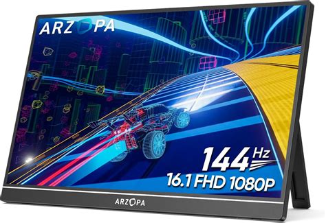 Amazon co jp ARZOPA 16 1インチ モバイルモニター 144Hz 1msゲーミングモニター 1920x1080FHD