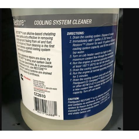 Fleetguard Restore Cooling System Cleaner Cc