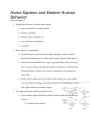 Homo Sapiens And Modern Human Beings Docx Homo Sapiens And Modern