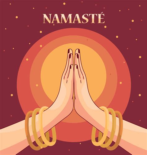 hands namaste gesture 9960413 Vector Art at Vecteezy