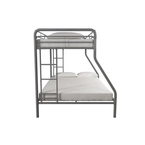 Dhp Dusty Twin Over Full Metal Bunk Bed Frame With Integrated Ladder