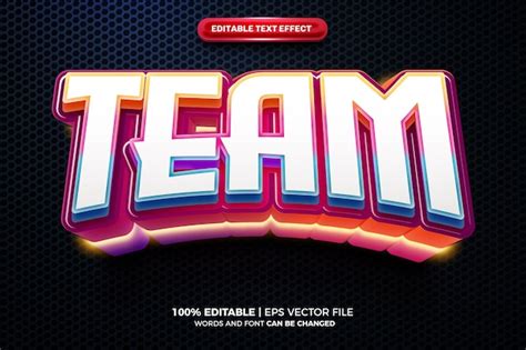 Premium Vector Team Squad Esport 3d Editable Text Effect Style 211222