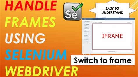 How To Handle Frames In Selenium Webdriver Youtube