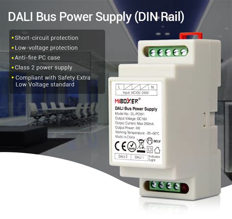 Mi Light Dl Pow Dc V Miboxer Max Ma W Dali Bus Power Supply Din