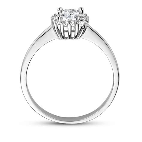 Zilveren Ring Halo Met Schitterende Zirkonia S Zilver Nl Collectie