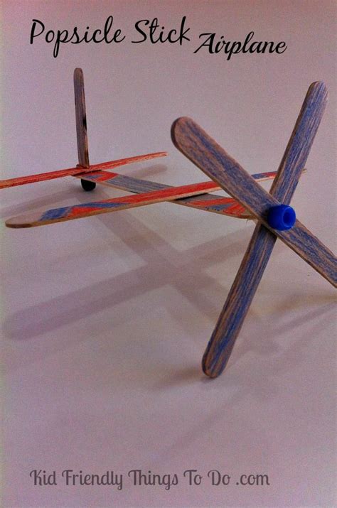 Popsicle Stick Airplane Craft Airplane Crafts Popsicle Stick Art