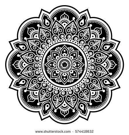 Mandala Design Mehndi Indian Henna Tattoo Round Pattern Or Background