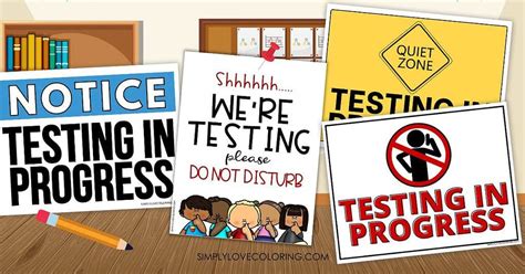 Testing In Progress Sign Printable Free Pdf Downloads Simply Love Coloring