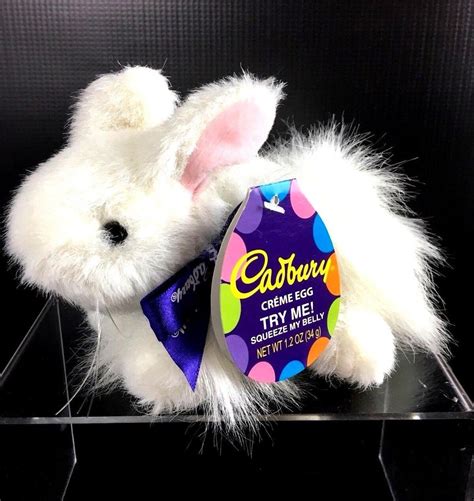 Cadbury Egg White Clucking Bunny Plush Stuffed Animal Galerie Fuzzy