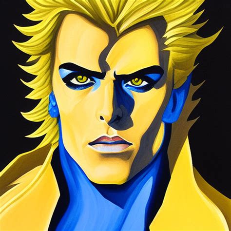 DIO Brando Gouache DIO Brando Gouache Painting Maxime Bianchi