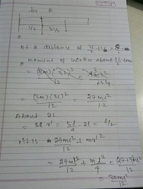 Two Identical Thin Uniform Rods Of Length L Each Are Joined To Form T