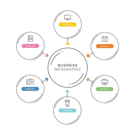 Timeline Infographic 6 Vector Hd Png Images 6 Circle Data Timeline