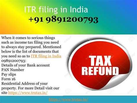 PPT Documents For ITR Filing In India 09891200793 PowerPoint