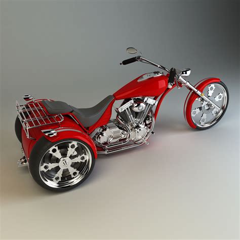 Custom Trike Chopper D Model Custom Trikes Trike Motorcycle Custom