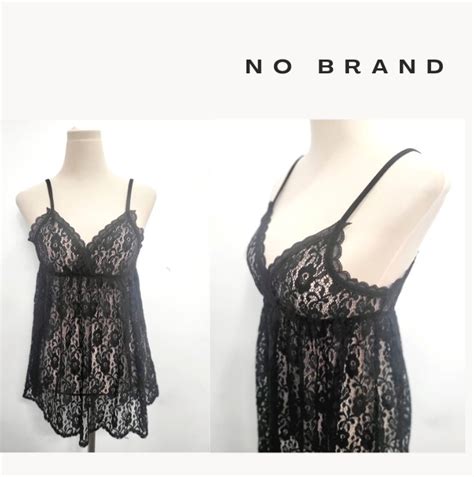 Black Lace See Through Vintage Style Lingerie Women S Fashion Undergarments Loungewear On