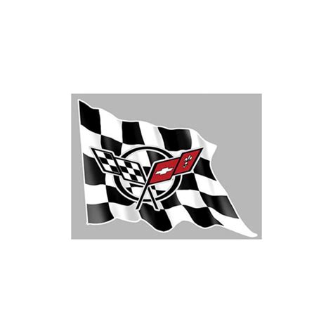 Chevrolet Corvette Left Flag Laminated Decal Cafe Racer