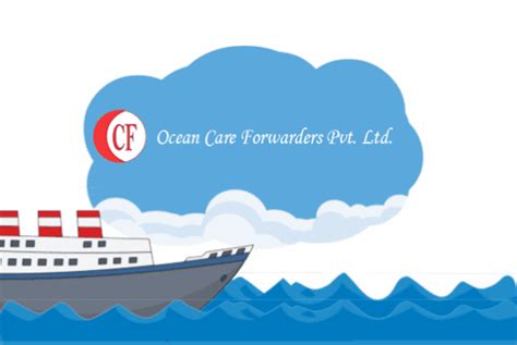 The Ocean Care Forwarders Port Ltd Logo Is Shown Above A Boat In The Water