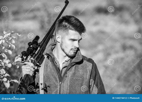 Hunting Skills And Strategy Man Hunting Wait For Animal Hunter With