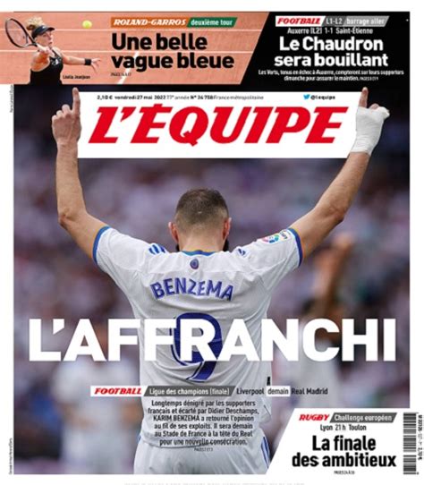 L Equipe Du Vendredi 27 Mai 2022 Télécharger Des Magazines Journaux