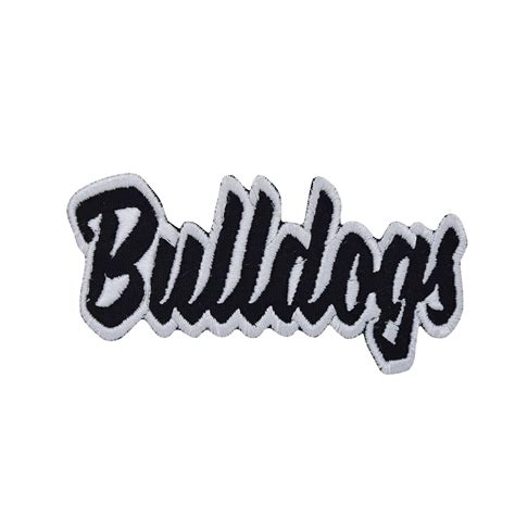 Bulldogs Blackwhite Team Mascot Wordsnames Iron On Applique