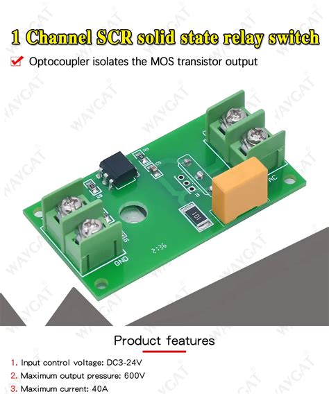 Channel Scr Thyristor Solid State Relay Switch Module Photoelectric