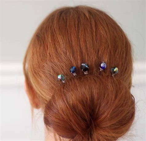 Wire Wrapped Beaded Hair Pins DIY