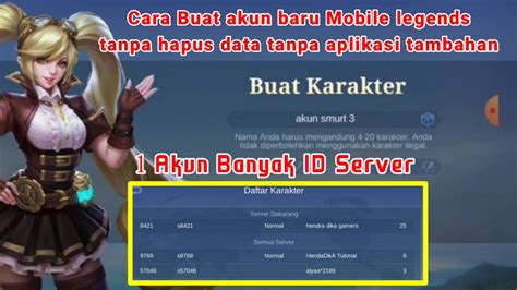 Cara Buat Akun Baru Mobile Legends Tanpa Hapus Data Akun Banyak