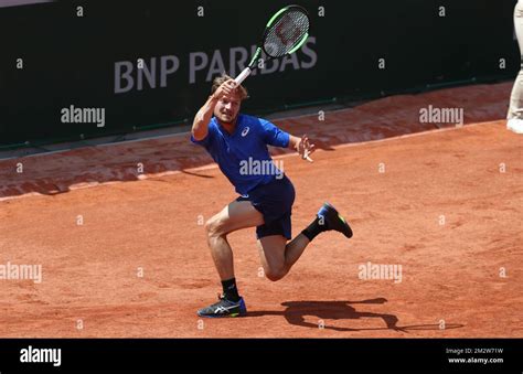 Belgian David Goffin Pictured During The Match Between David Goffin Be