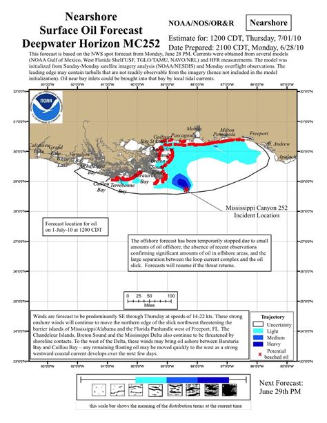 Latest Gulf oil spill forecast: Alabama and Mississippi barrier islands ...