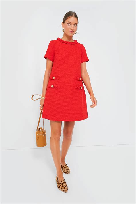 Red Tweed Jackie Dress Tuckernuck