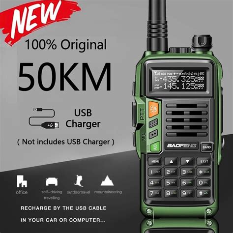 Baofeng Uv S Plus Walkie Talkie Green Yellow Tri Band W With