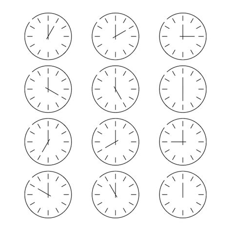 Conjunto De Relojes Con Diferentes Tiempos Ilustraci N Vectorial Iconos