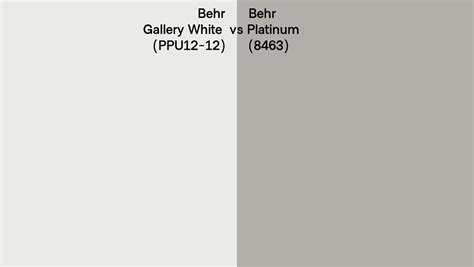 Behr Gallery White Vs Platinum Side By Side Comparison