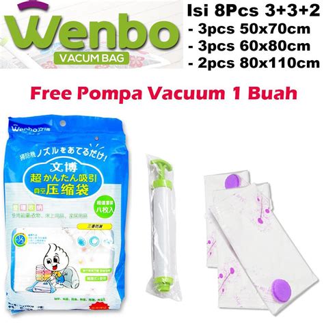 Jual Wenbo Vacum Bag Vakum Vacuum Bag Storage Kantong Pakaian Koper