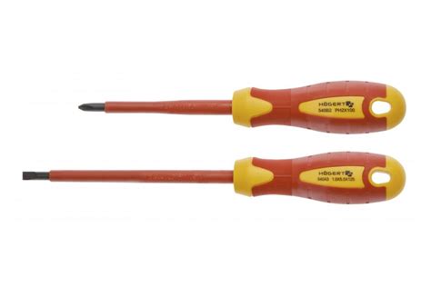 2- piece insulated screwdriver set, 1000 V, S2 steel - Högert Technik