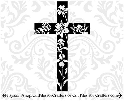 Cruz Svg Cruz Con Flores Svg Flores Svg Cruz Cristiana Svg