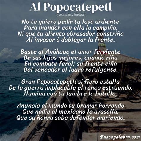 Poema Al Popocatepetl de Francisco Sosa Escalante Análisis del poema